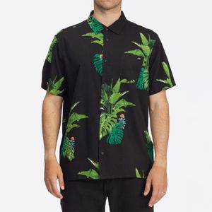 Camisa Manga Corta Hombre Kamea Jungle M Wvtp Negro Billabong