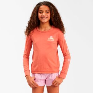 Polera Manga Larga Niña Way Out West G Tees Rosado Billabong