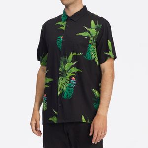 Camisa Manga Corta Hombre Kamea Jungle M Wvtp Negro Billabong