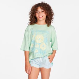 Polera Manga Corta Niña Natural Hi Celeste Billabong