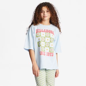 Polera Niña  Let Happiness Bloom Celeste Billabong