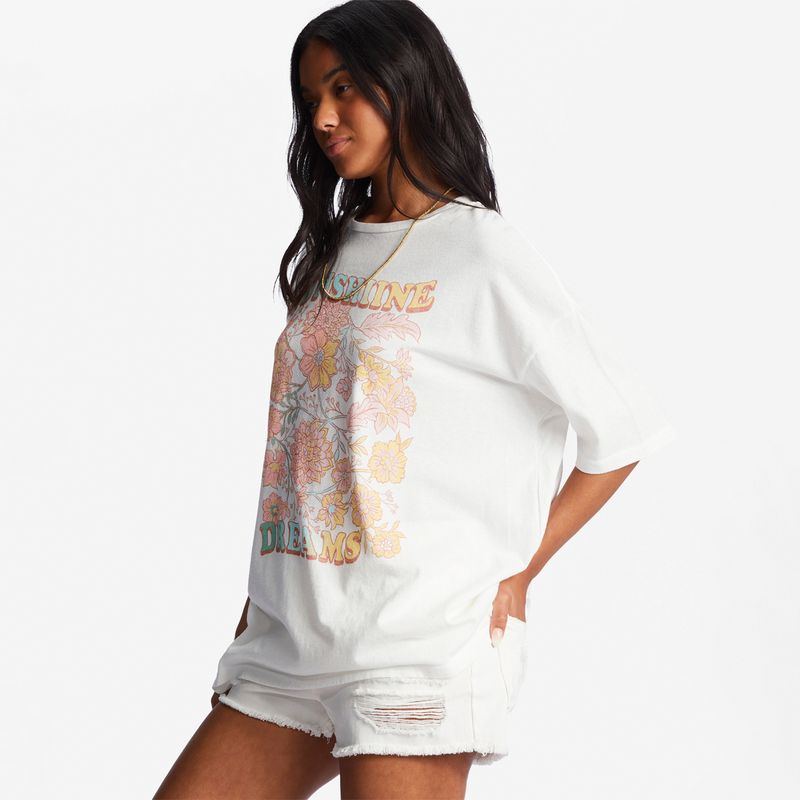 Polera Mujer Sunshine Dream Oversized Blanco Billabong Billabong Chile