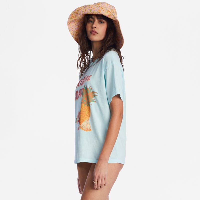 Polera Mujer Kiss The Coast Oversized Celeste Billabong Billabong