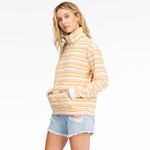 Poleron-Mujer--Retro-Summer-Mock-Neck-Half-Zip-Sweatshirt