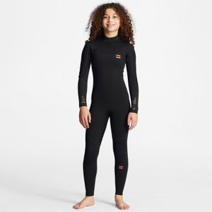 Traje de Neopreno Completo 4/3 Synergy Back Zip para niña Negro Billabong