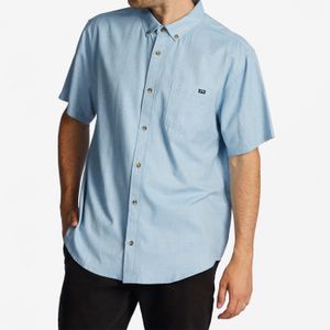 Camisa Hombre All Day Short Sleeve Shirt Celeste Billabong