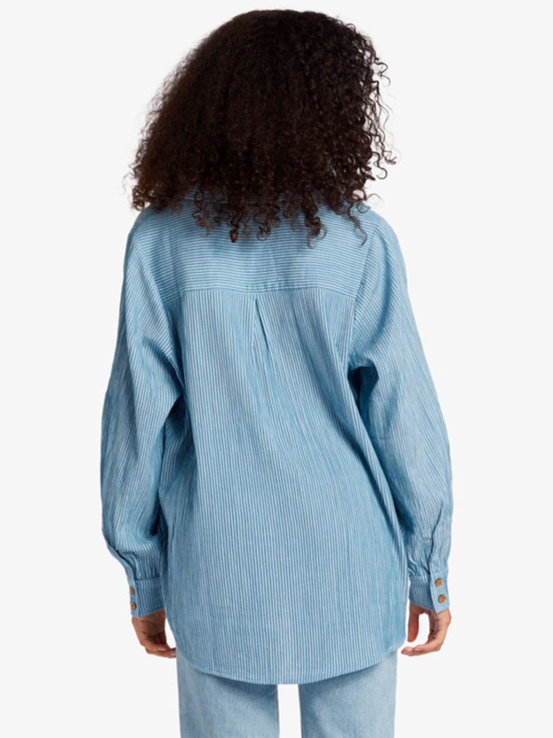 Blusa Manga Larga Mujer Swell Celeste Billabong