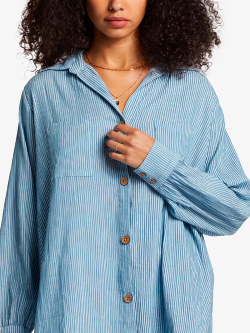 Blusa Manga Larga Mujer Swell Celeste Billabong