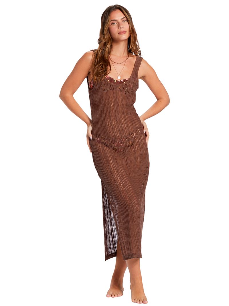 Vestido Mujer Lunar Days Midi Café Billabong