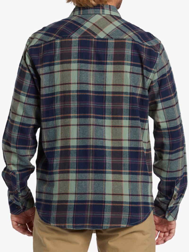Camisa-Franela-Manga-Larga-Hombre-Coastline-Verde-Billabong