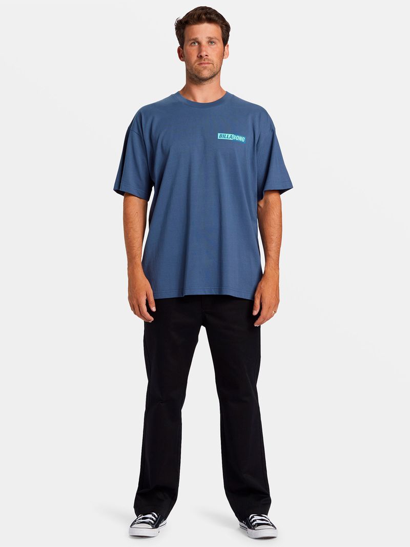 Polera-Manga-Corta-Hombre-Nightmare-Azul-Billabong
