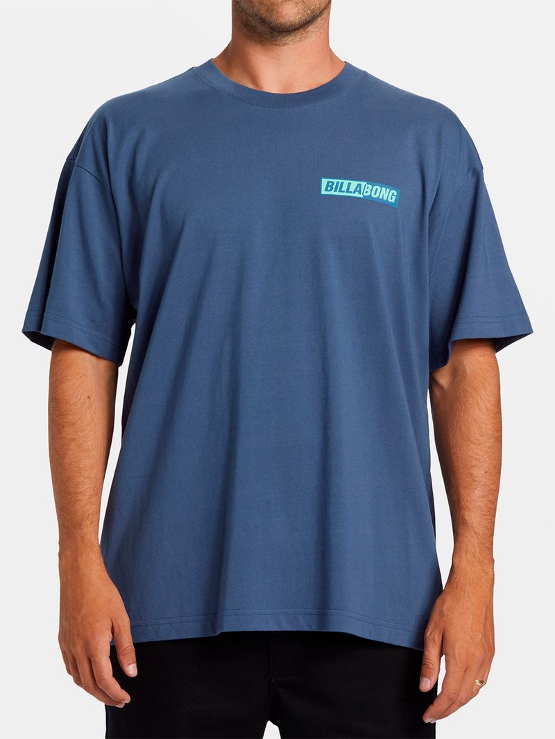 Polera-Manga-Corta-Hombre-Nightmare-Azul-Billabong