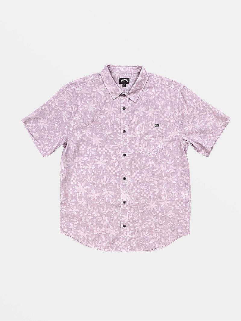 Camisa Manga Corta Hombre Sundays Morado Billabong