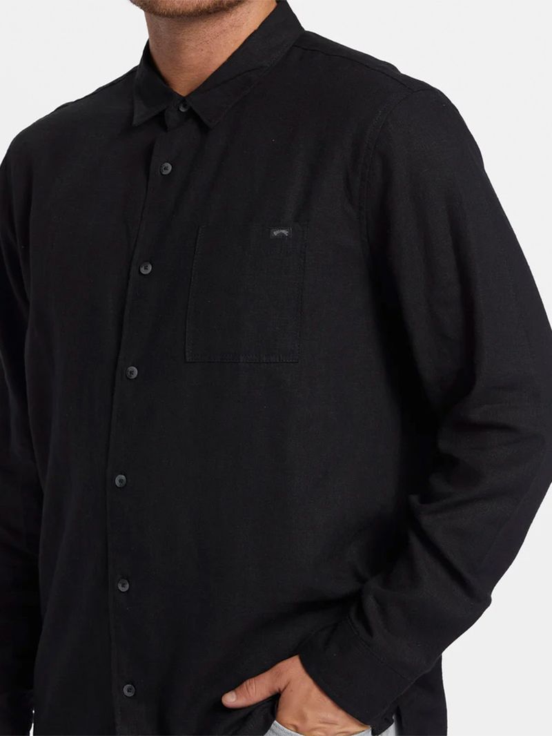 Camisa Manga Larga Hombre Ricardo Negra Billabong