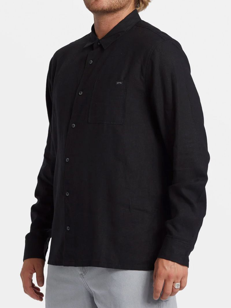 Camisa Manga Larga Hombre Ricardo Negra Billabong