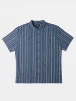 Camisa-Manga-Corta-Hombre-Sundays-Jacquard-Azul-Billabong