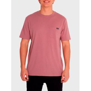 Polera Manga Corta Hombre Essential Pocket Roja Billabong