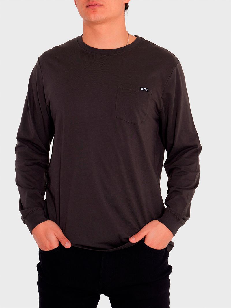 Polera-Hombre-Essential-Pocket-Gris-Billabong
