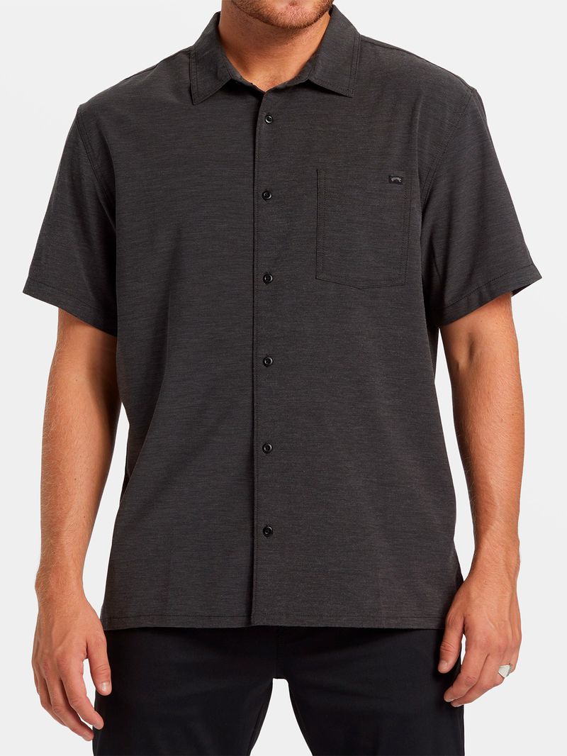 Camisa-Manga-Corta-Hombre-Surftrek-Negra-Billabong