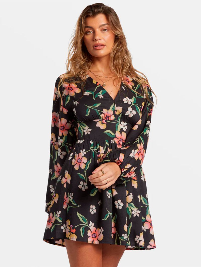 Vestido-Night-bloom-mini-Negro-Billabong