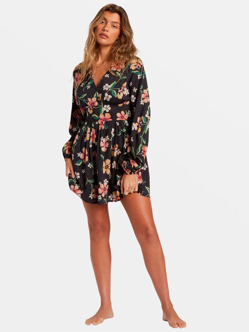 Vestido-Night-bloom-mini-Negro-Billabong