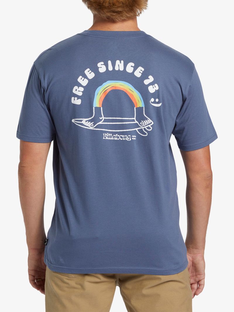 Polera-Hombre-Funghi-pocket-Azul-Billabong