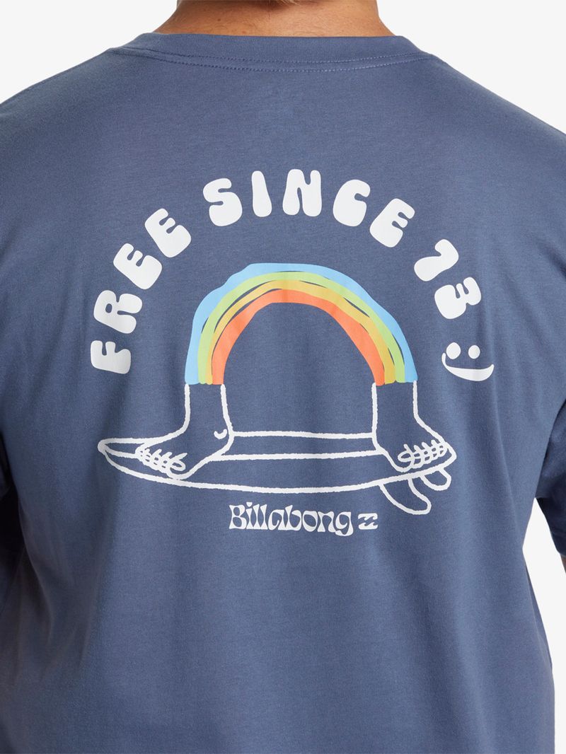 Polera-Hombre-Funghi-pocket-Azul-Billabong