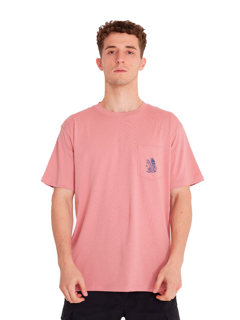POLERA HOMBRE TROPICALES ROSADO BILLABONG