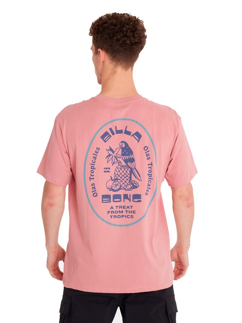POLERA HOMBRE TROPICALES ROSADO BILLABONG