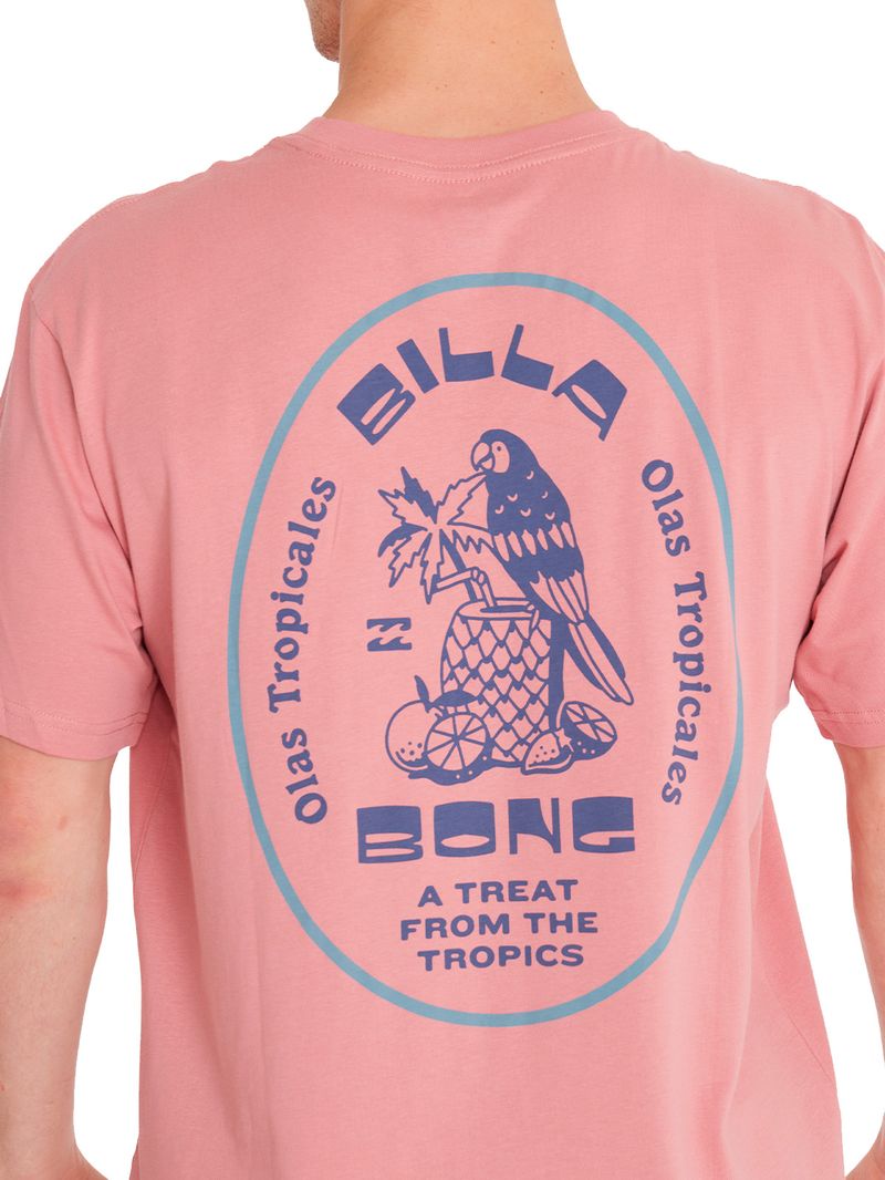 POLERA HOMBRE TROPICALES ROSADO BILLABONG