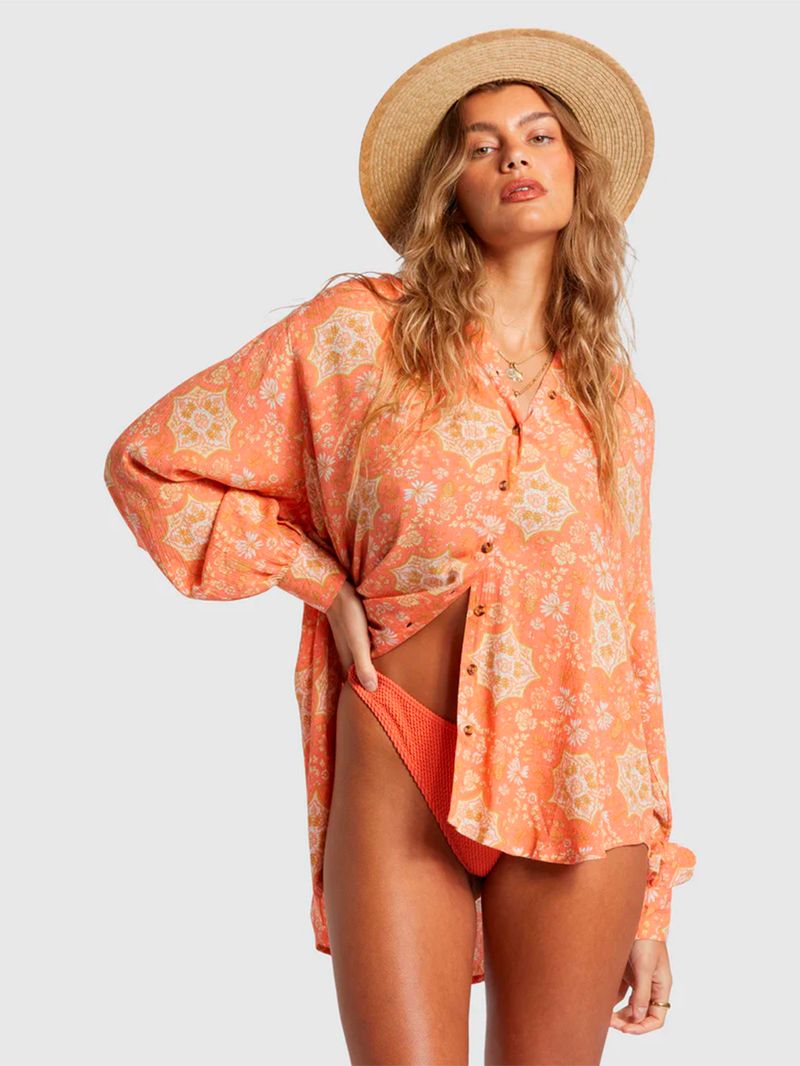 Blusa-Manga-Larga-Mujer-Dream-Space-Naranja-Billabong
