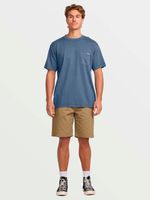 Polera Manga Corta Hombre Essential Premium Azul Billabong