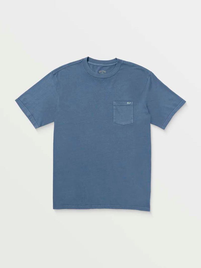 Polera Manga Corta Hombre Essential Premium Azul Billabong