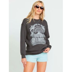 Poleron Mujer Palm Classics Crew Negro Billabong