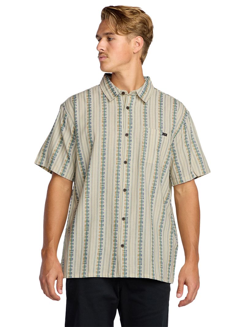 Camisa m/c Hombre Sundays jacquard Beige Billabong