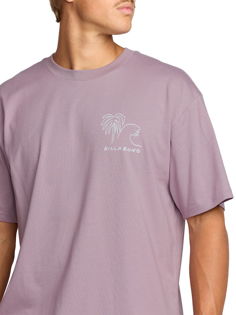 Polera m/c Hombre Scenes regular Morado Billabong