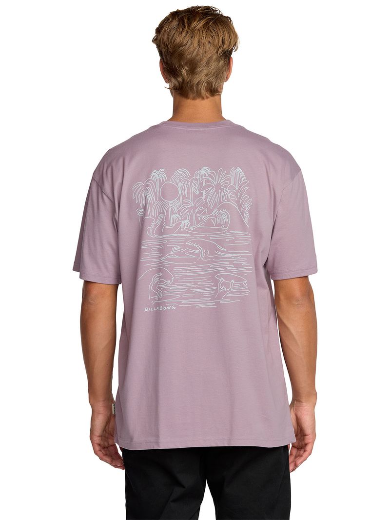 Polera m/c Hombre Scenes regular Morado Billabong