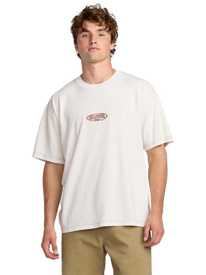 Polera m/c Hombre Bad dog Blanco Billabong