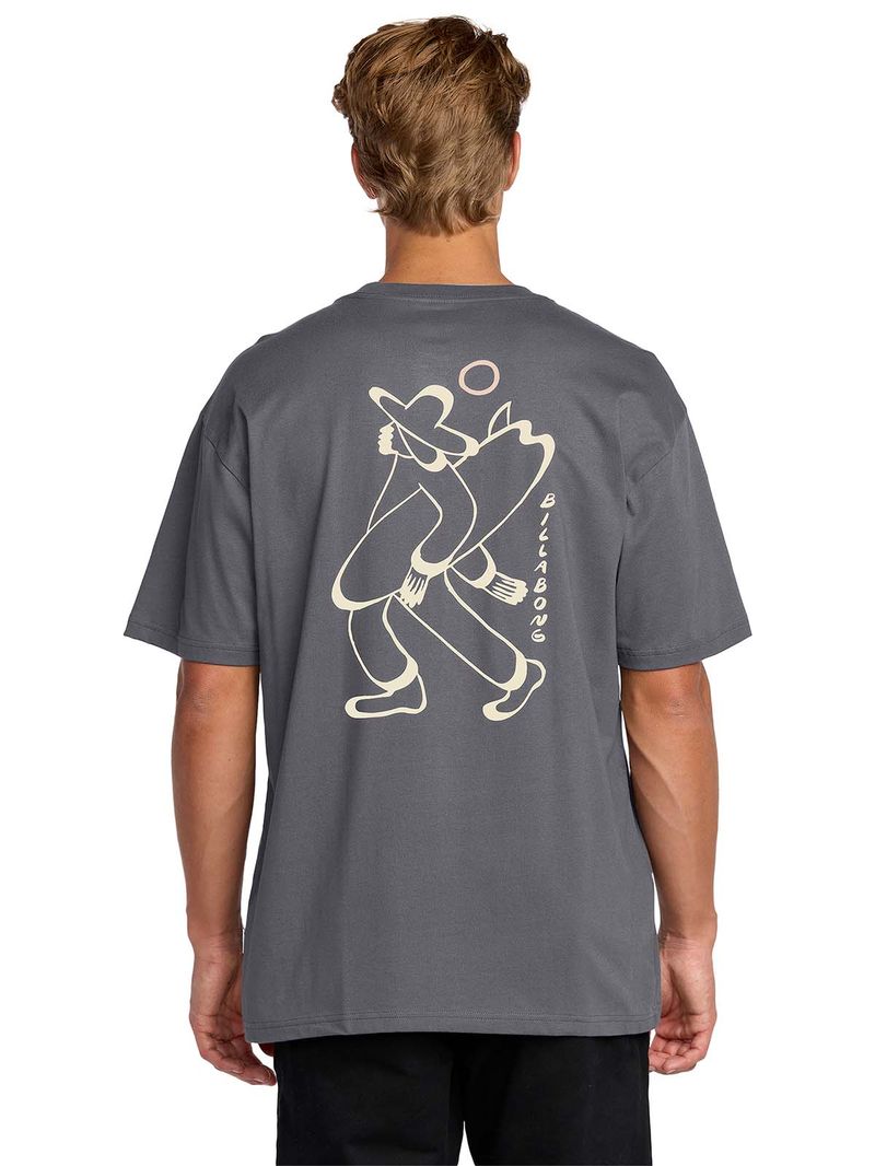 Polera m/c Hombre Up the beach Gris Billabong