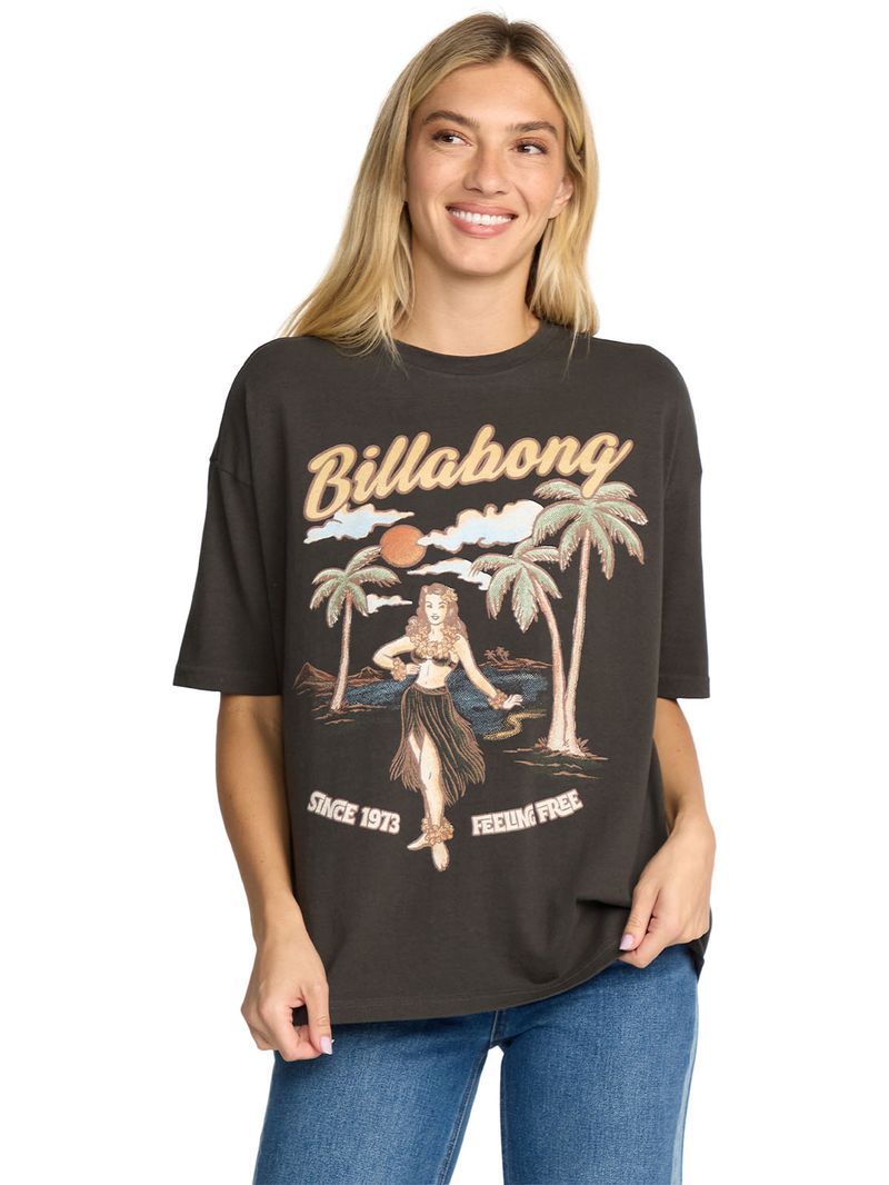 Polera m/c Mujer My sunny girl Negro Billabong