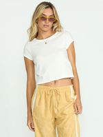 Polera Manga Corta Mujer Daily Blanca Billabong