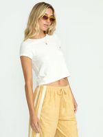 Polera Manga Corta Mujer Daily Blanca Billabong