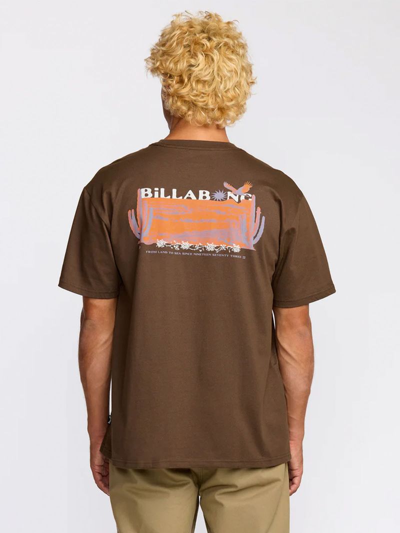 Polera Manga Corta Hombre Land To Sea Regular Café Billabong